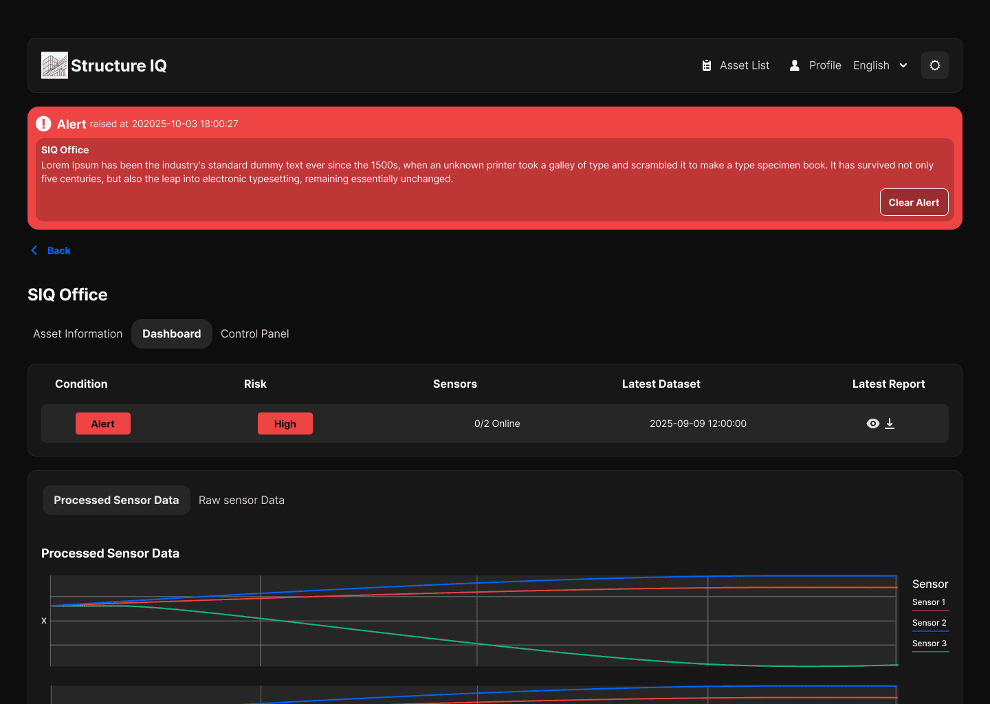 StructureIQ alert system